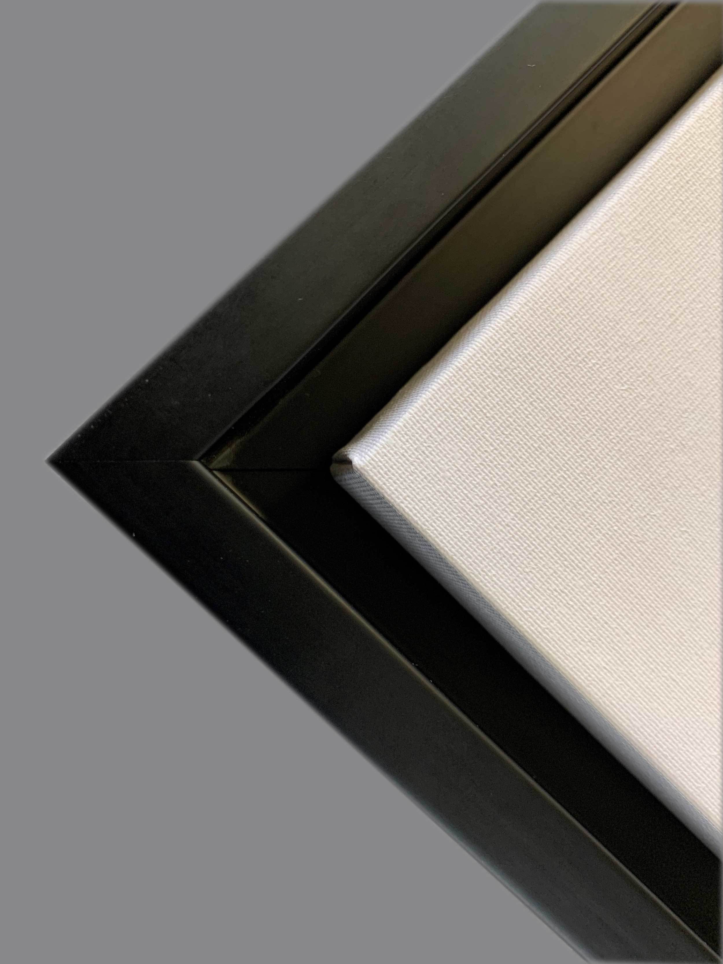 Edouard Manet - Porträt der Eva Gonzalés im Atelier Manets, 1870, Schattenfugenrahmen schwarz