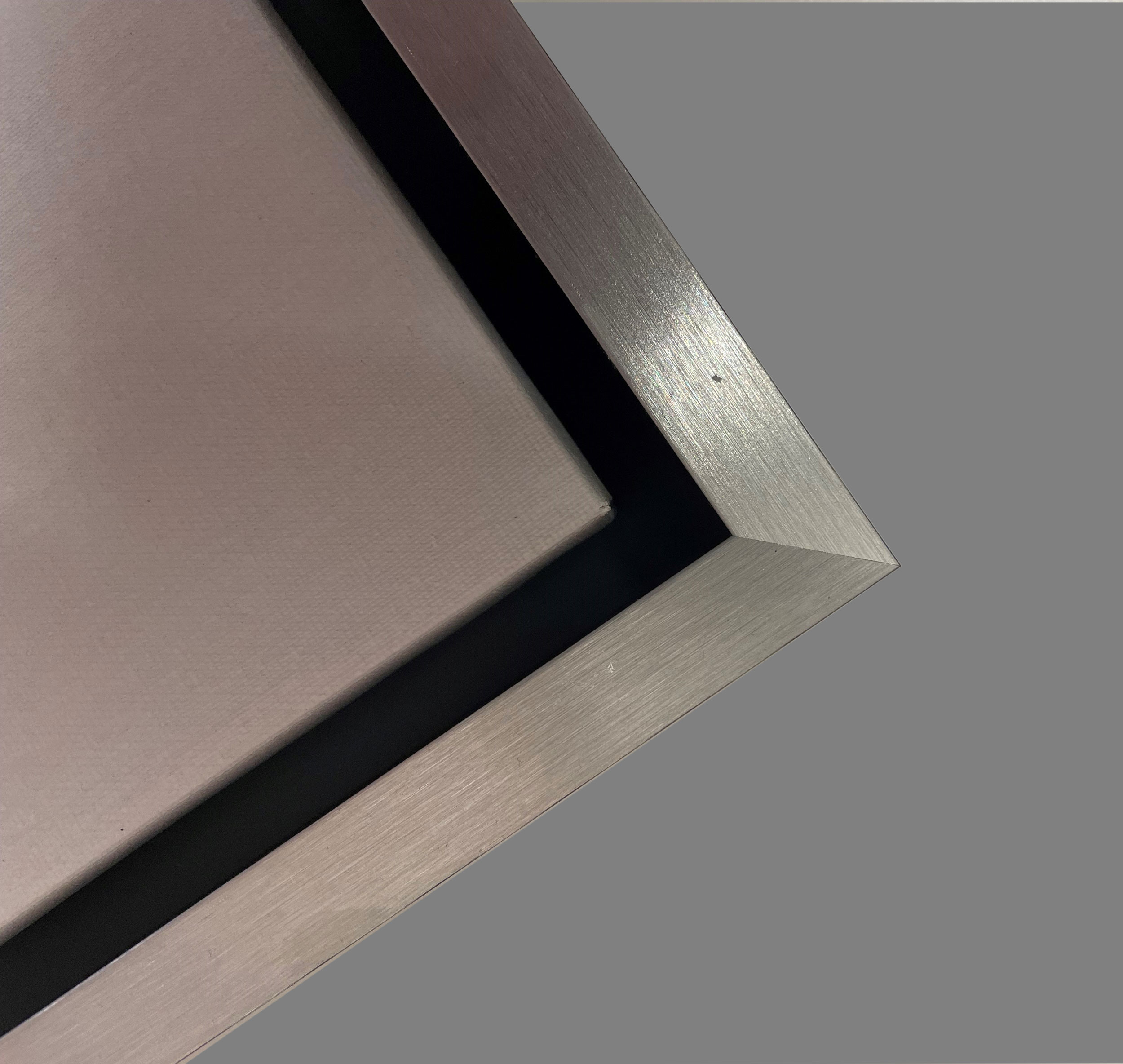 Diamantenzauber, Rahmen Schattenfuge Alu silber/schwarz