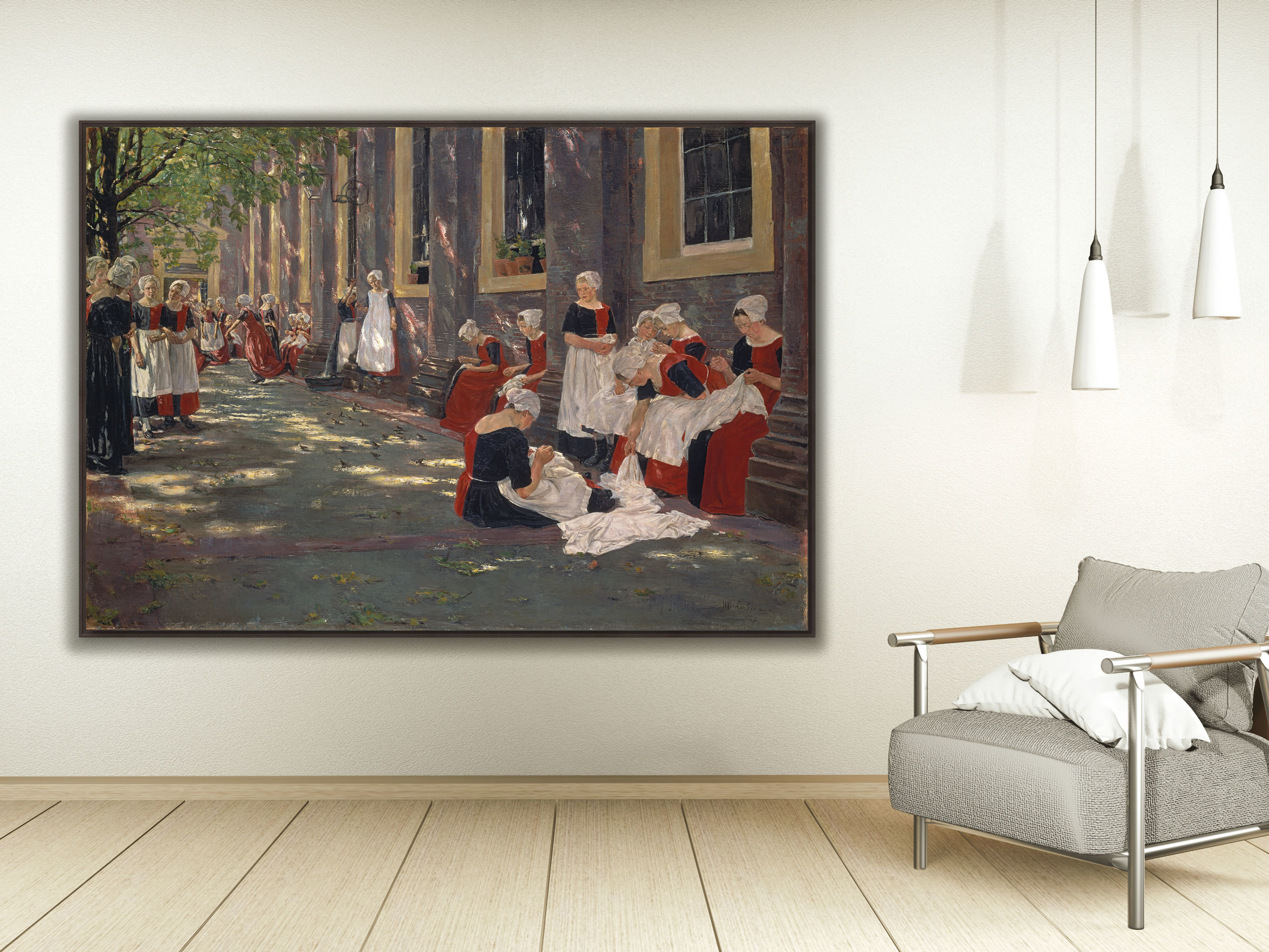 Freistunde im Waisenhaus Amsterdam, 1881