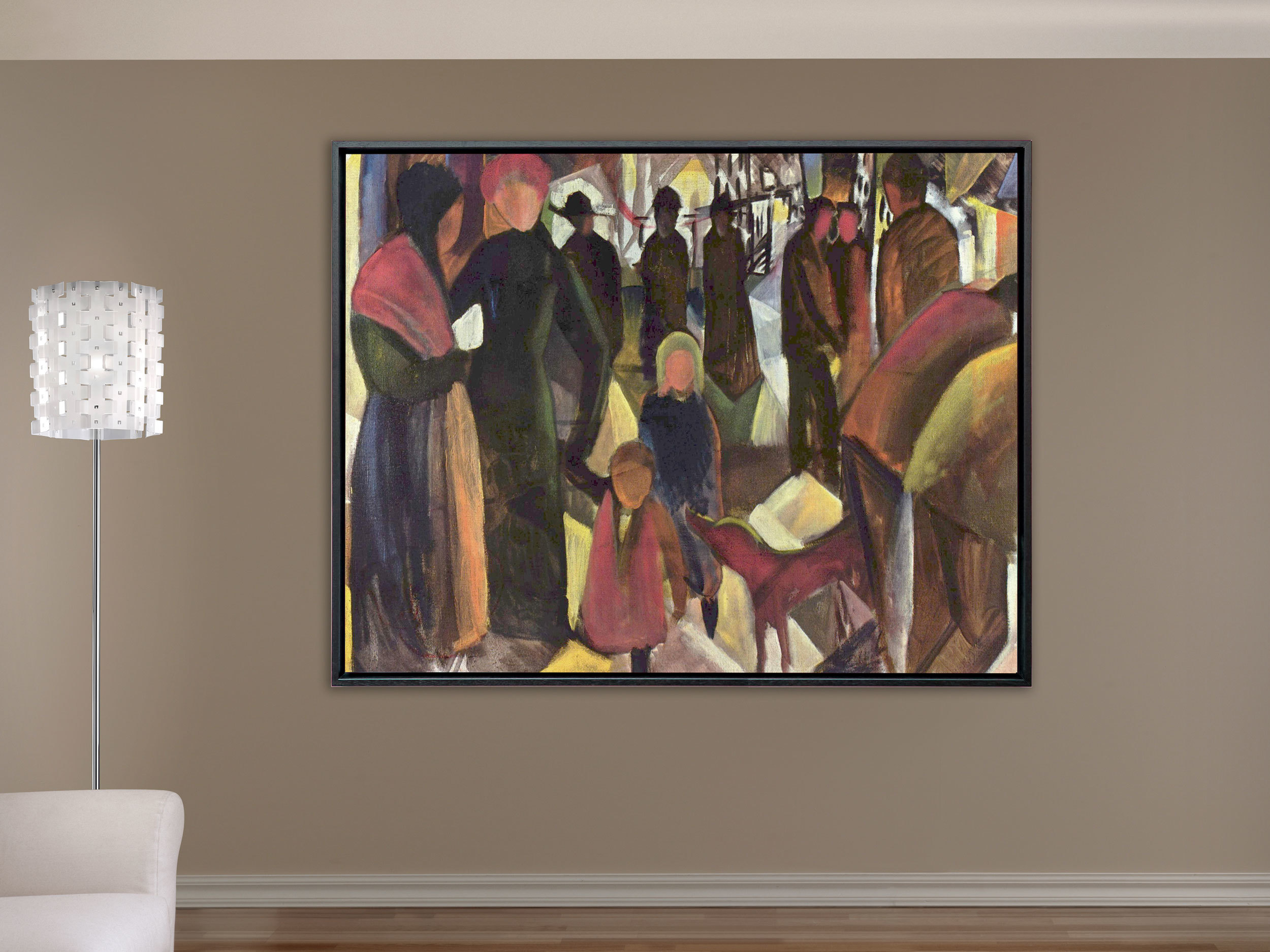 August Macke - Abschied, 1914, Schattenfugenrahmen schwarz