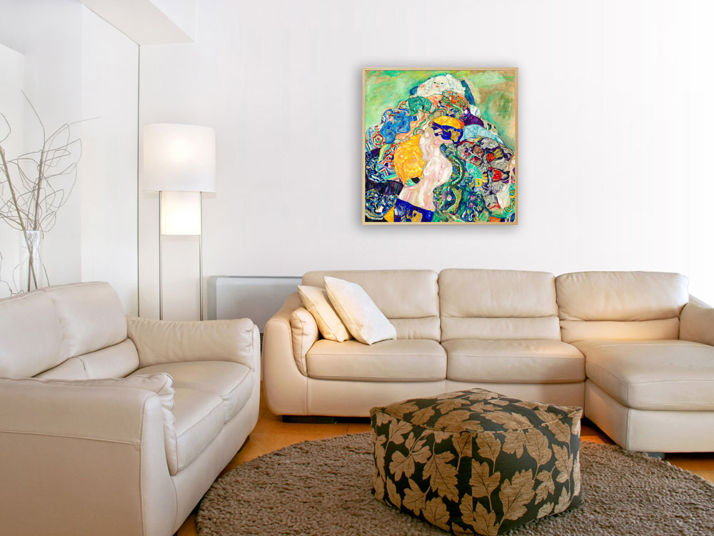 Gustav Klimt - Baby, 1917, Bilderrahmen Eiche