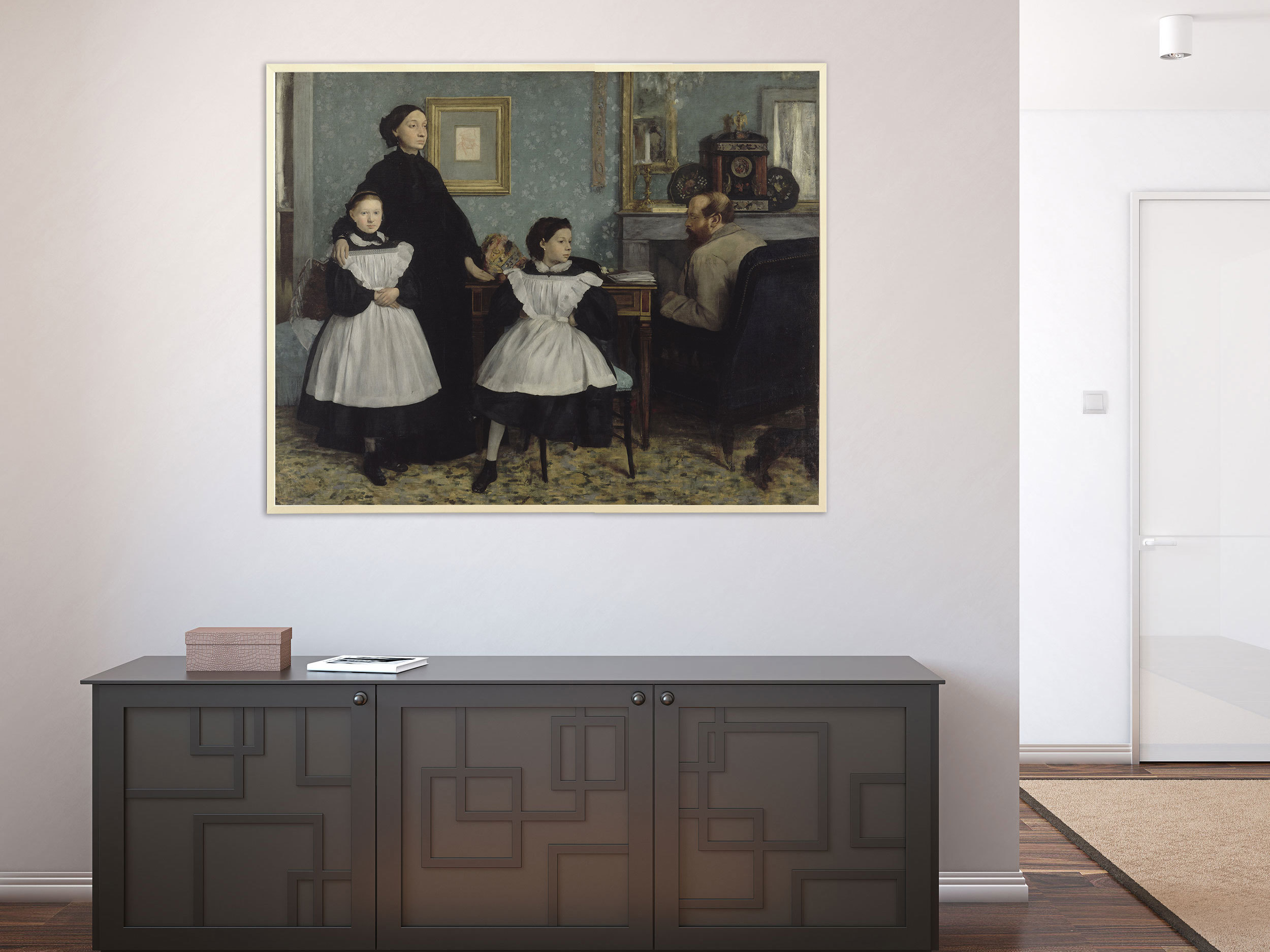 Edgar Degas - Die Familie Bellelli, Bilderrahmen Natur