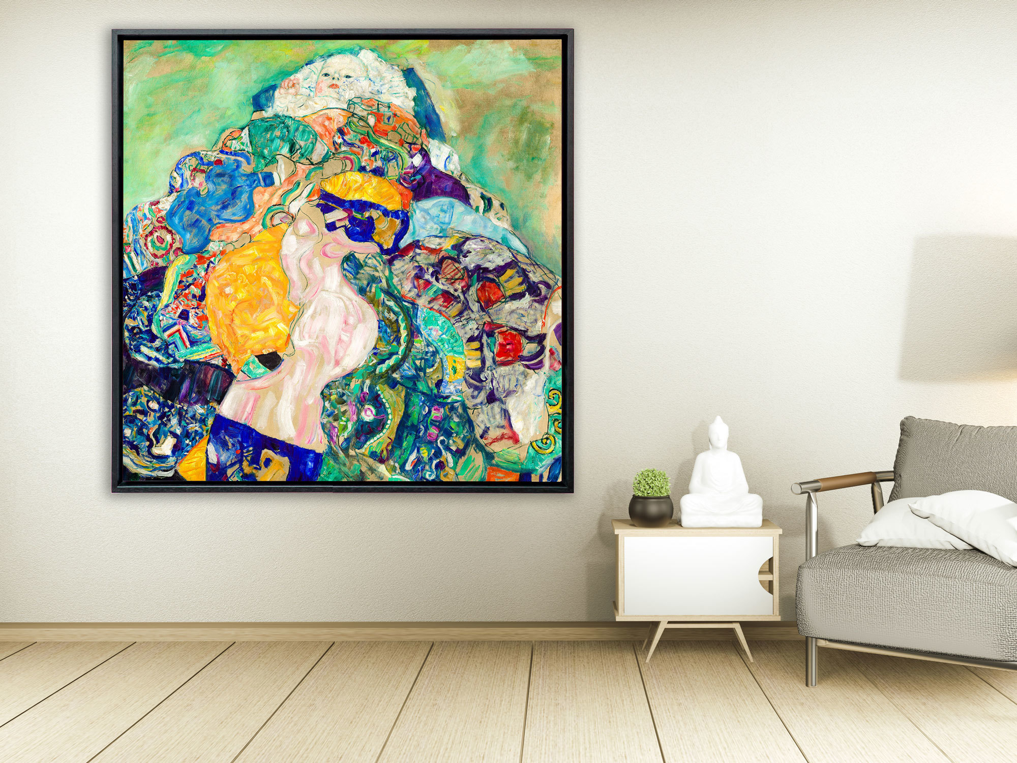 Gustav Klimt - Baby, 1917, Rahmen Schattenfuge schwarz