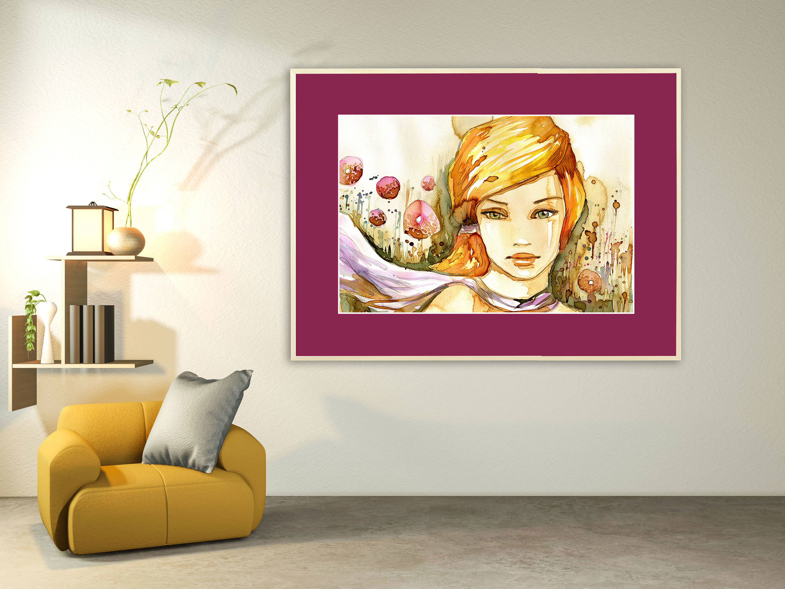 Bezaubernde Frau im Mohnfeld