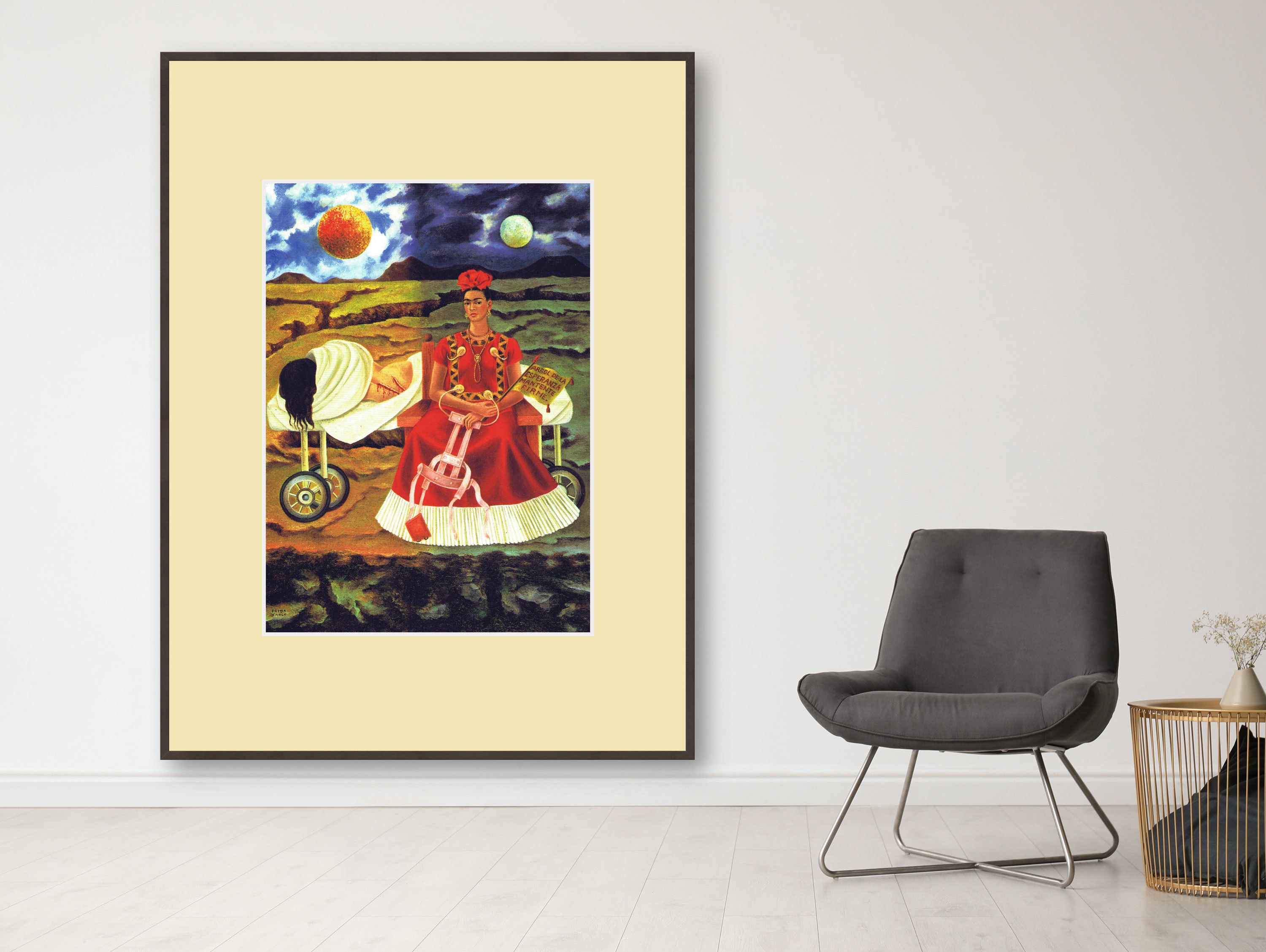 Baum der Hoffnung, 1946 - Passepartout creme, Rahmen braun