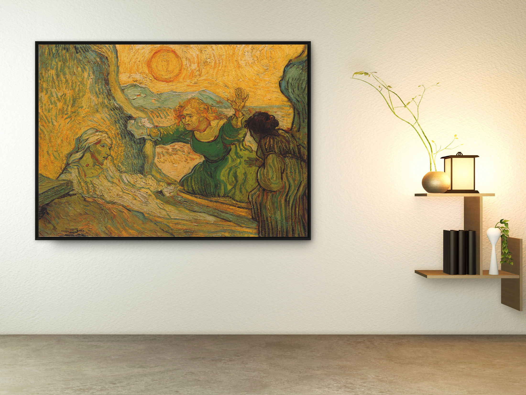 Die Auferstehung des Lazarus, 1889/90, Leinwand mit Rahmen braun