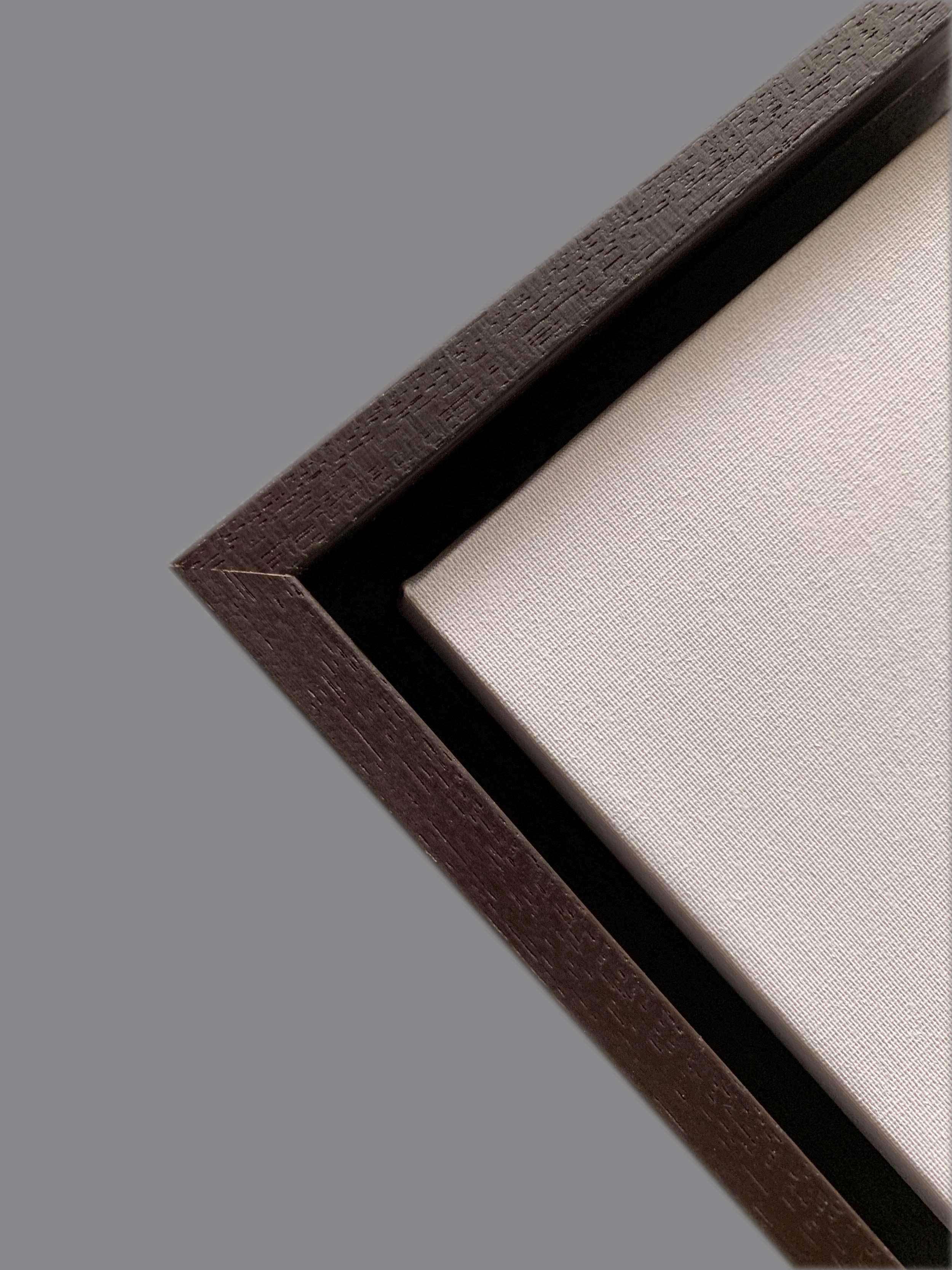 Edouard Manet - Porträt der Eva Gonzalés im Atelier Manets, 1870, Schattenfugenrahmen braun