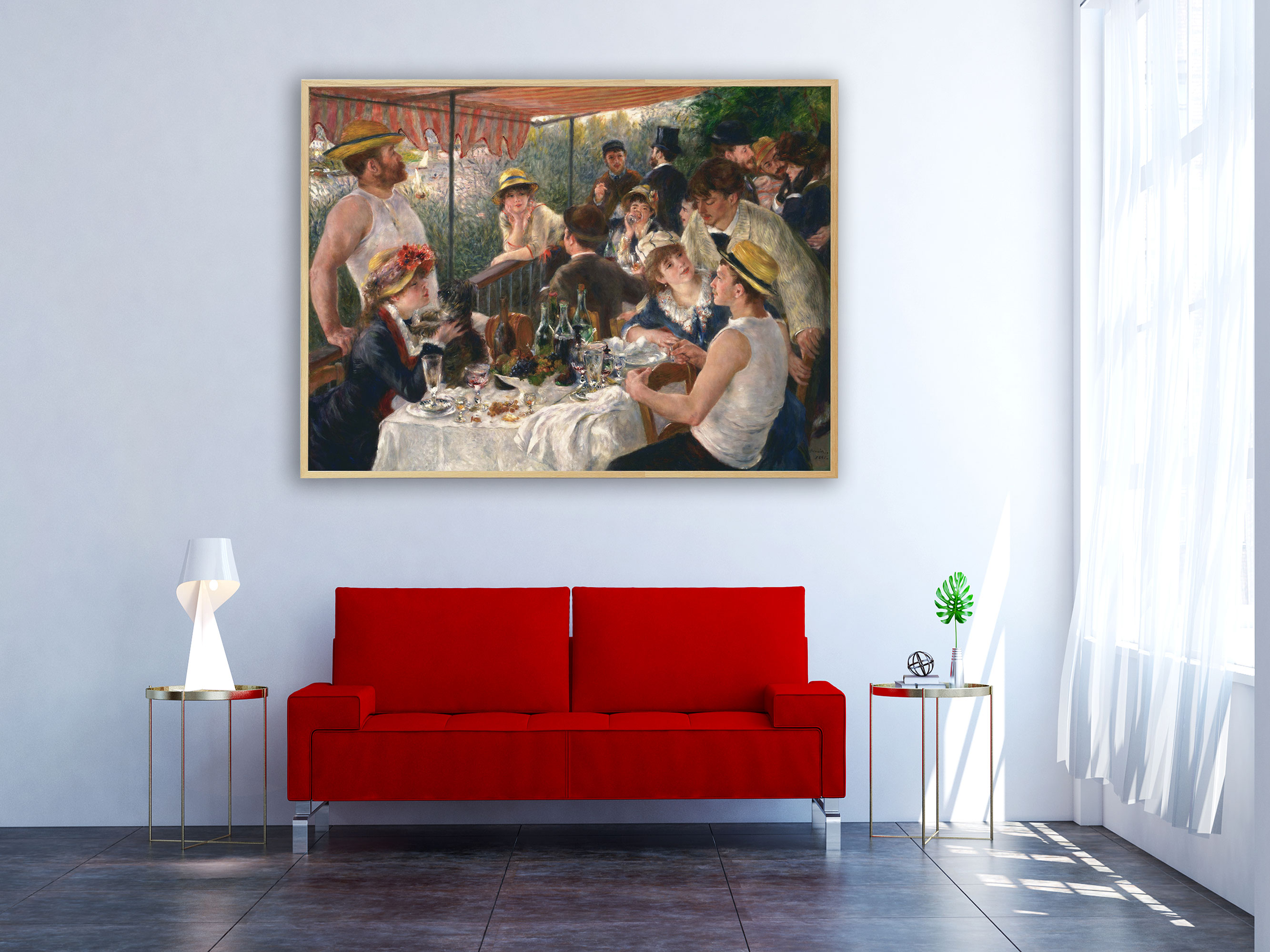 Auguste Renoir - Das Frühstück der Ruderer, 1881, Bilderrahmen Eiche