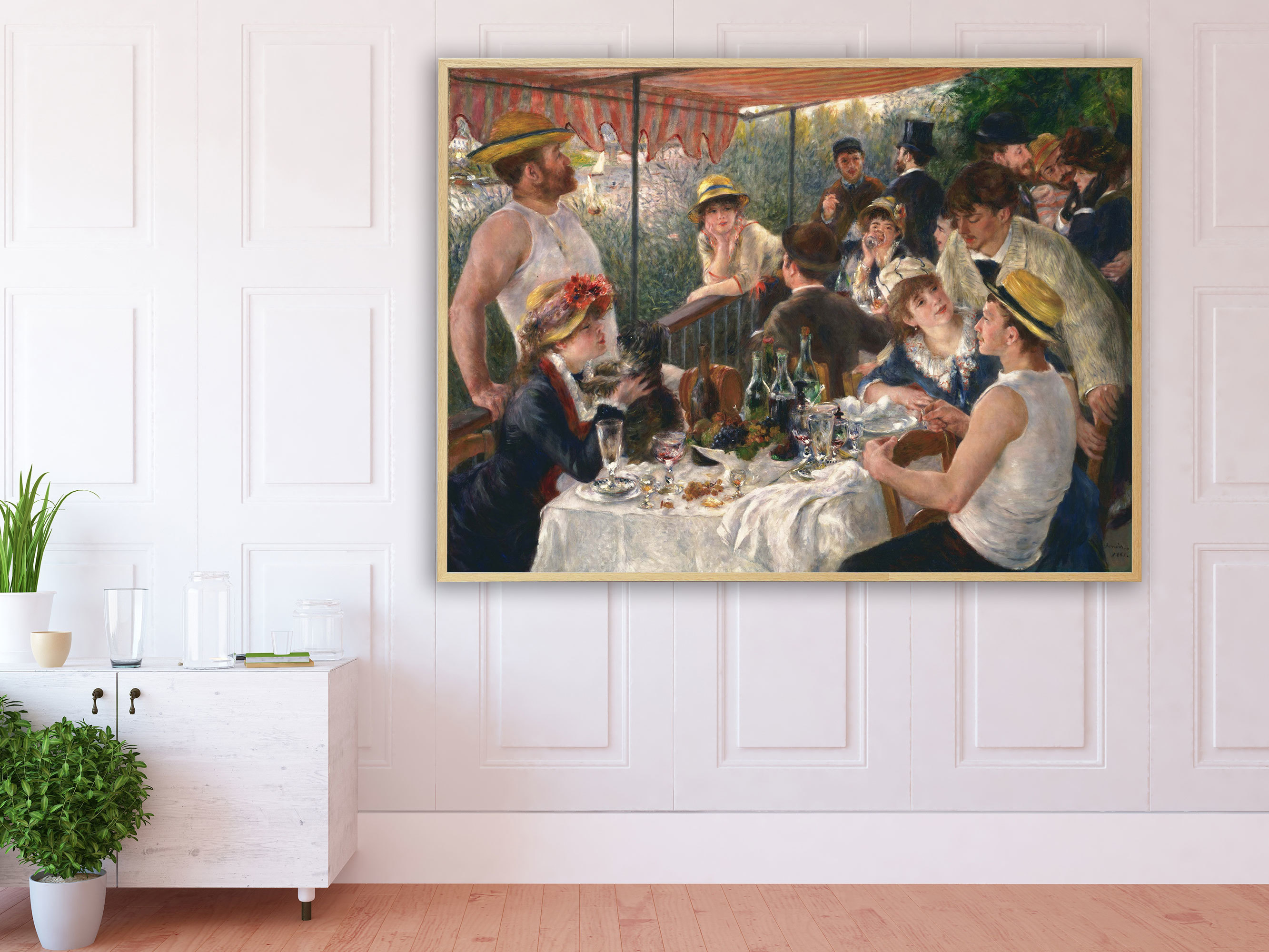 Auguste Renoir - Das Frühstück der Ruderer, 1881, Bilderrahmen Eiche