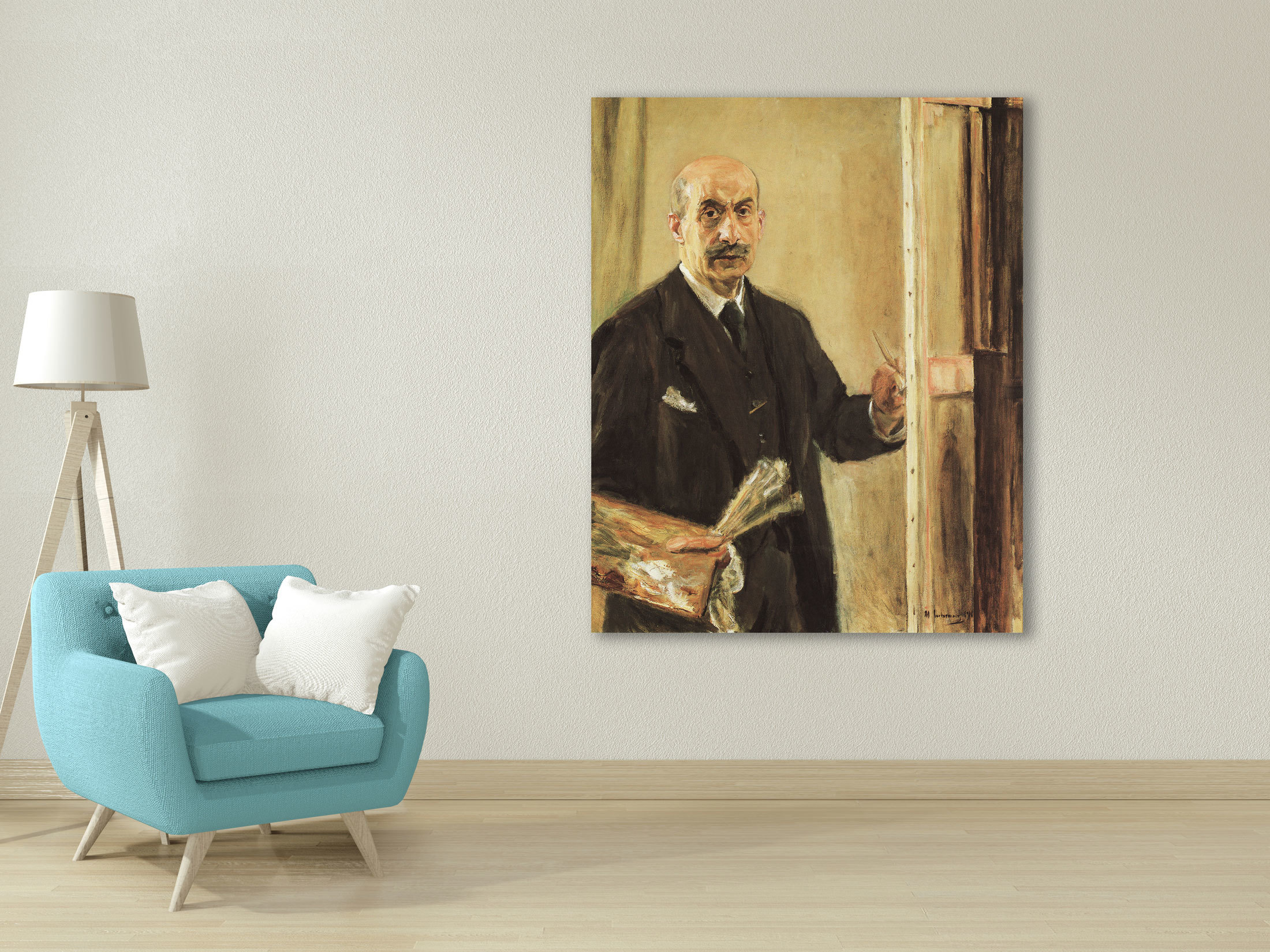 Selbstportrait Max Liebermann, 1916, Leinwandbild